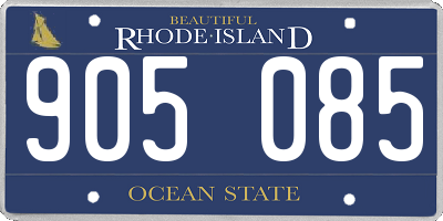 RI license plate 905085