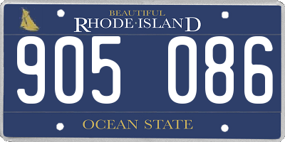 RI license plate 905086