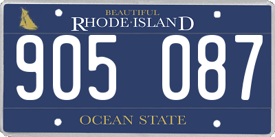 RI license plate 905087