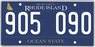 RI license plate 905090