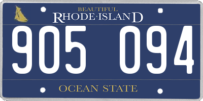 RI license plate 905094