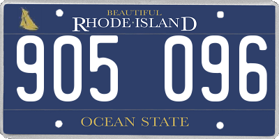 RI license plate 905096