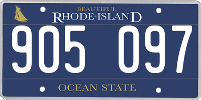 RI license plate 905097