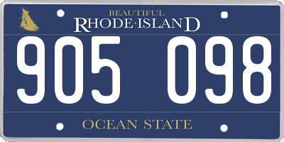 RI license plate 905098
