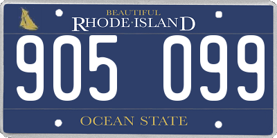 RI license plate 905099