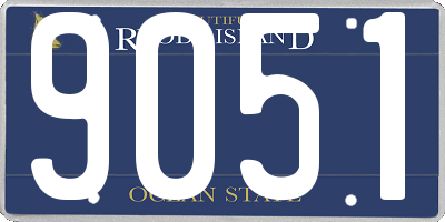 RI license plate 9051
