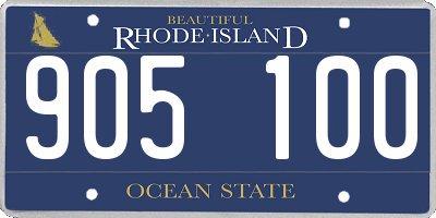 RI license plate 905100