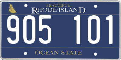 RI license plate 905101