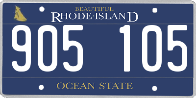 RI license plate 905105