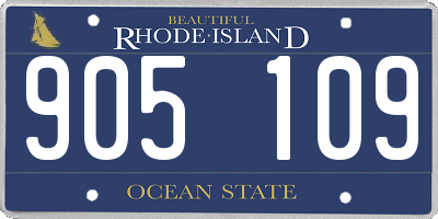 RI license plate 905109