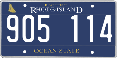 RI license plate 905114