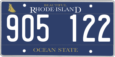 RI license plate 905122