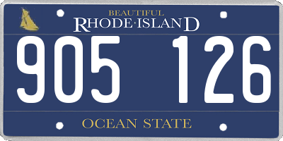 RI license plate 905126