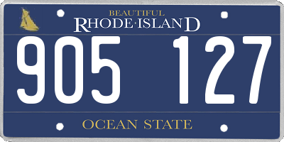 RI license plate 905127