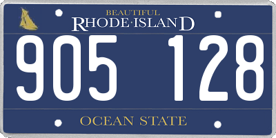 RI license plate 905128
