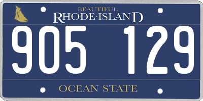 RI license plate 905129