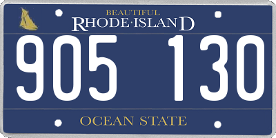 RI license plate 905130
