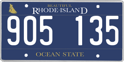 RI license plate 905135