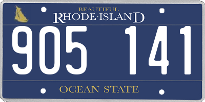 RI license plate 905141