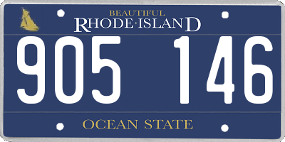 RI license plate 905146