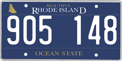 RI license plate 905148