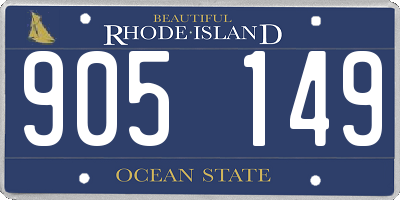 RI license plate 905149