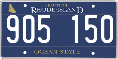 RI license plate 905150