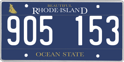RI license plate 905153