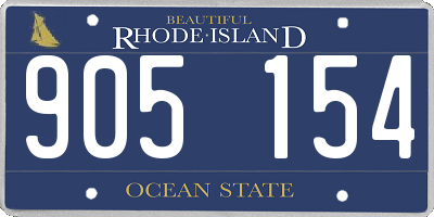 RI license plate 905154