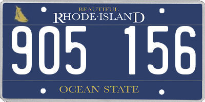 RI license plate 905156