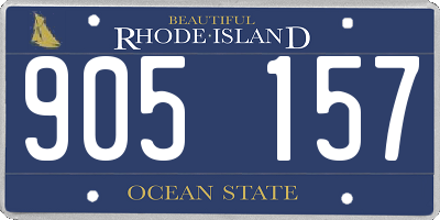 RI license plate 905157