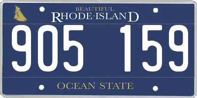 RI license plate 905159