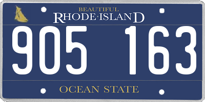 RI license plate 905163