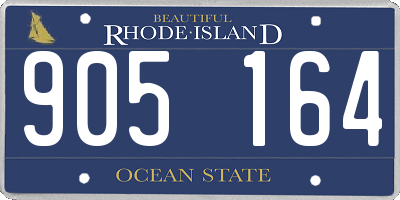 RI license plate 905164
