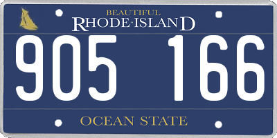 RI license plate 905166