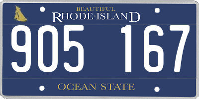 RI license plate 905167
