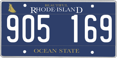 RI license plate 905169