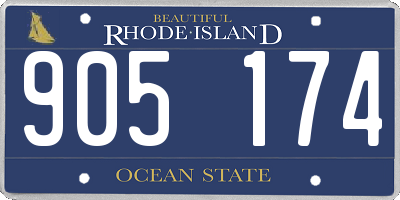 RI license plate 905174