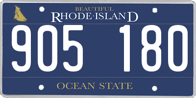RI license plate 905180