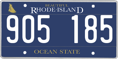 RI license plate 905185