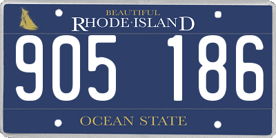 RI license plate 905186