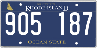 RI license plate 905187