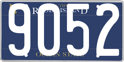 RI license plate 9052