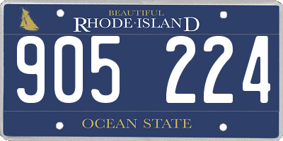 RI license plate 905224