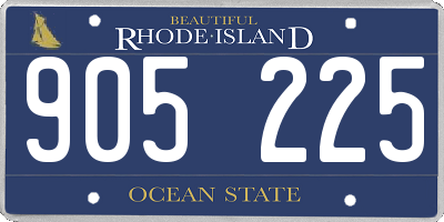 RI license plate 905225