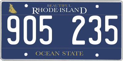 RI license plate 905235