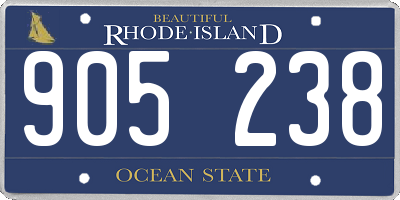 RI license plate 905238