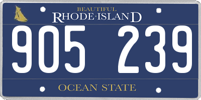 RI license plate 905239