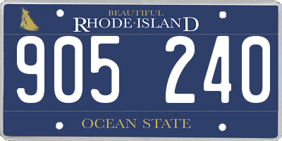 RI license plate 905240