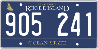 RI license plate 905241